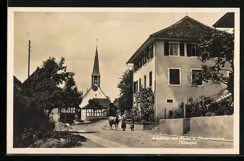 AK Niederneunforn, Schulhaus und Kirche