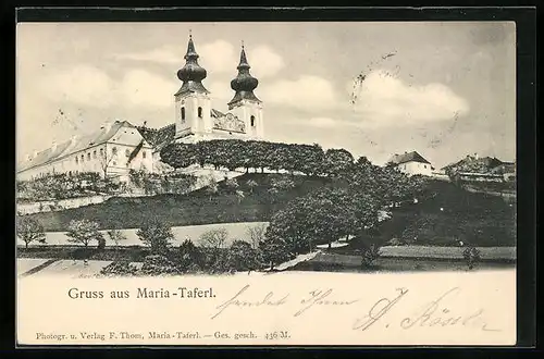 AK Maria-Taferl, Grünanlagen vor der Kirche