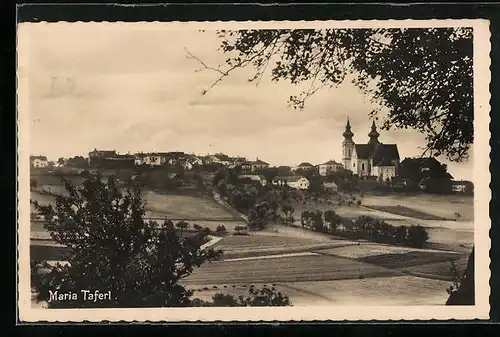 AK Maria-Taferl, Ortsansicht mit der Wallfahrtskirche