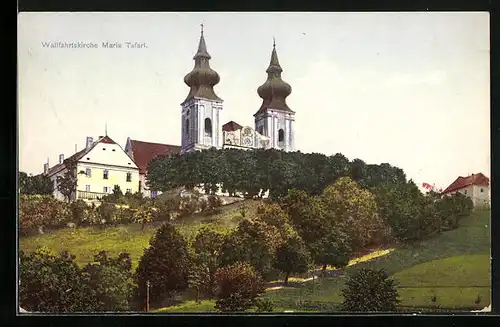 AK Maria-Taferl, Blick auf die Türme der Wallfahrtskirche