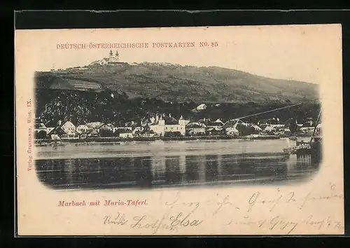 AK Marbach, Ortsansicht gegen Maria-Taferl