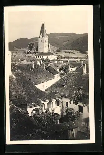 AK Weissenkirchen /Wachau, Ortspartie mit Kirche