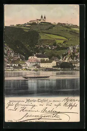 AK Maria Taferl, Totalansicht mit Wallfahrtskirche