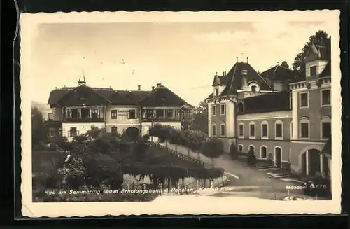 AK Küb am Semmering, Erholungsheim & Pension Kastell Küb