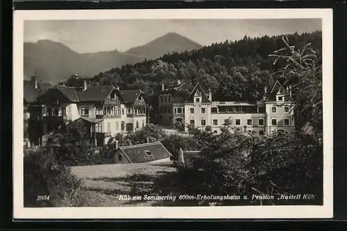 AK Küb am Semmering, Erholungsheim u. Pension Kastell Küb