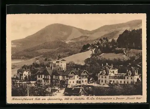 AK Küb am Semmering, Erholungsheim und Pension Kastell Küb