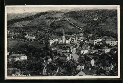 AK Zeillern, Teilansicht mit Kirche