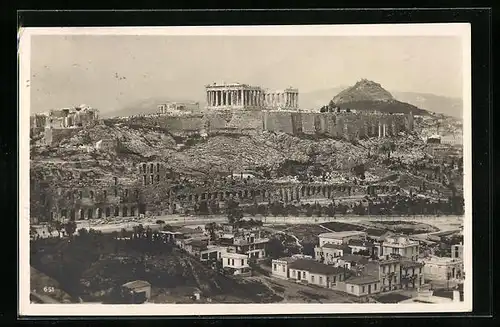 AK Athen, Akropolis mit Lykabettos