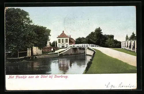 AK Voorburg, Het Plankje aan de Vliet bij Voorbrug