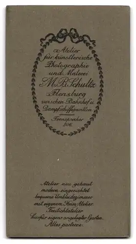 Fotografie M. B. Schultz, Flensburg, Portrait bildschönes Fräulein mit Halskette