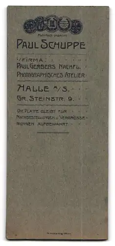 Fotografie Paul Schuppe, Halle a /S., Gr. Steinstr. 9, Hübscher Knabe im Matrosenanzug