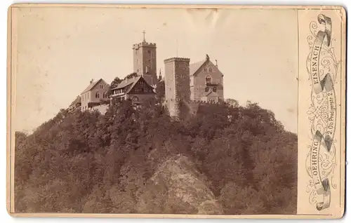 Fotografie L- Oehring, Eisenach, 2. Ob. Predigerstr., Ansicht Eisenach, Blick auf die Wartburg
