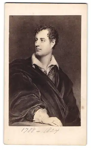 Fotografie Gustav Schauer, Berlin, Portrait George Gordon Byron, bekannt als Lord Byron