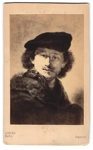 Fotografie C. Lincke, Berlin, Portrait Maler Rembrandt van Rijn
