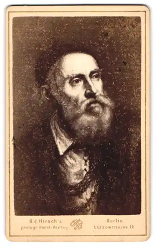 Fotografie B. J. Hirsch, Berlin, Lützowstr. 12, Portrait Maler Tizian