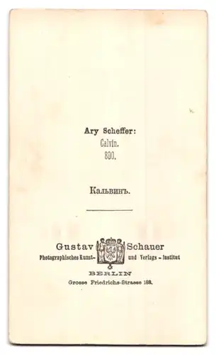 Fotografie Gustav Schauer, Berlin, französischer Maler Ary Scheffer im hohen Alter