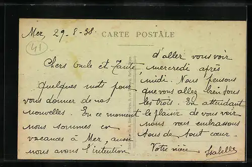 AK Mer, La Grande-Rue, Strassenpartie