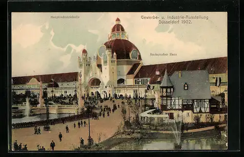 AK Düsseldorf, Gewerbe- u. Industrie-Ausstellung 1902, Haupthalle