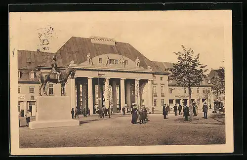 AK Leipzig, Internationale Baufachausstellung mit Sonderausstellungen 1913, Portal an der Reitzenhainer Strasse