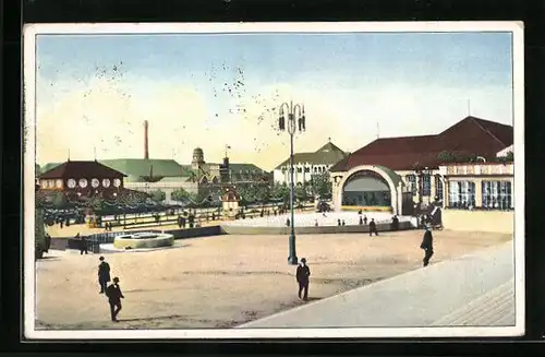 AK Leipzig, Weltausstellung für Buchgewerbe und Graphik 1914, Blick von der grossen Freitreppe