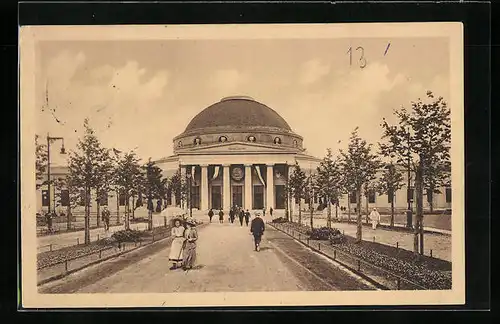 AK Leipzig, Internationale Baufachausstellung mit Sonderausstellungen 1913, Lindenallee und Betonhalle