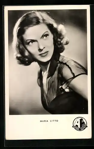 AK Schauspielerin Maria Litto mit gewelltem Haar
