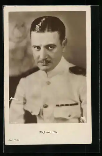 AK Schauspieler Richard Dix in Uniform