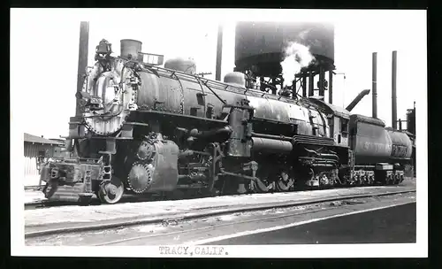 Fotografie E. Giffin, San Pedro, Ansicht Tracy / CA, Dampflok Nr. 3769 der Southern Pacific, Eisenbahn USA