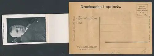 Leporello-AK König Friedrich August von Sachsen, Kronprinz Georg, Prinzessin Maria Alix