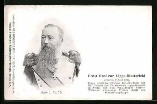 AK Ernst Graf zur Lippe-Biesterfeld