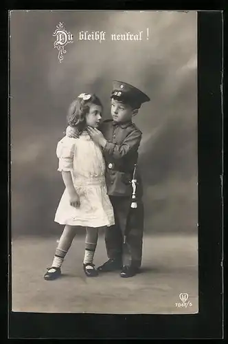 AK Kleiner Soldat mit seiner Liebsten