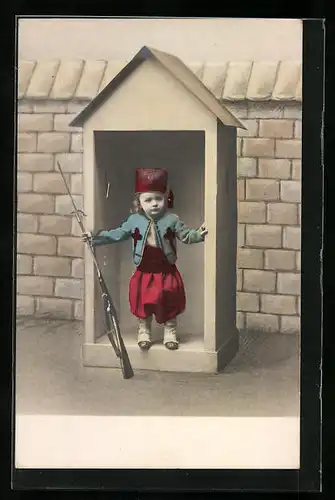 AK Kleiner Soldat im Wachhäuschen