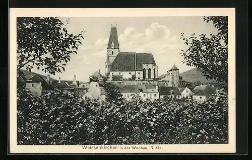 AK Weissenkirchen in der Wachau, Ortsansicht mit Kirche