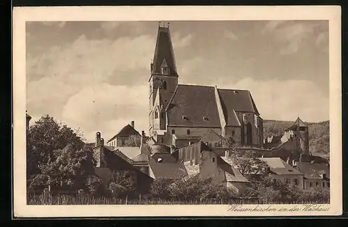 AK Weissenkirchen in der Wachau, Totalansicht mit Kirche