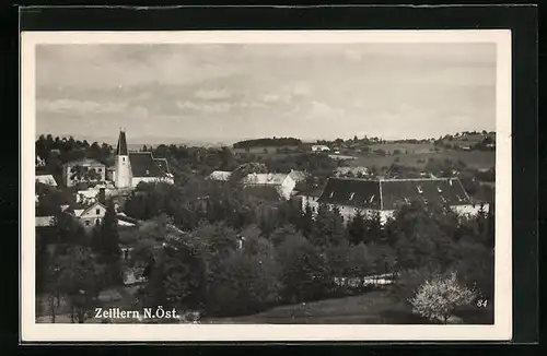 AK Zeillern, Ortsansicht aus der Vogelschau