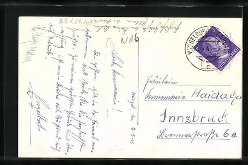 AK Wieselburg an der Erlauf, Ortsansicht mit Oetscher