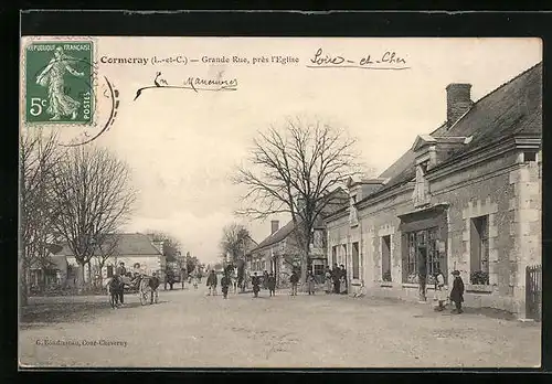 AK Cormeray, Grande Rue, près l`Eglise