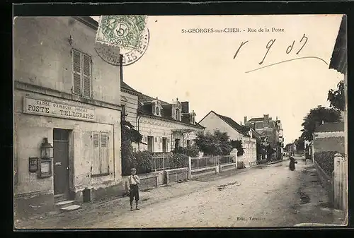 AK St-Georges-sur-Cher, Rue de la Poste