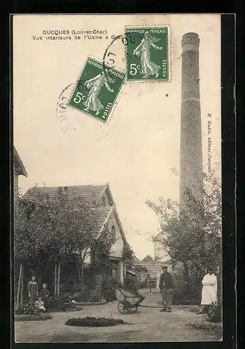 AK Oucques, Vue intérieure de l`Usine À Gaz