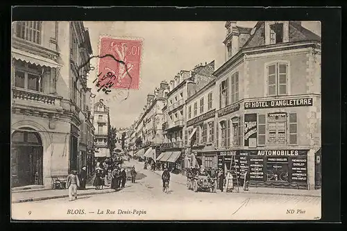 AK Blois, La Rue Denis-Papin