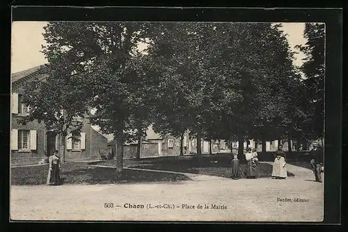 AK Chaon, Place de la Mairie
