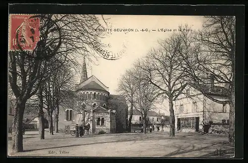 AK Lamotte-Beuvron, L`Eglise et la Poste