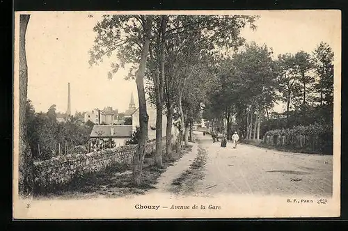 AK Chouzy-sur-Cisse, Avenue de la Gare