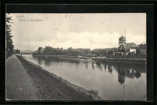 AK Lübeck, Kanal u. Bootshaus