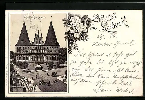 Lithographie Lübeck, Holstentor
