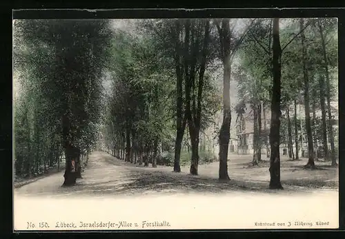 AK Lübeck, Israelsdorfer-Allee und Forsthalle