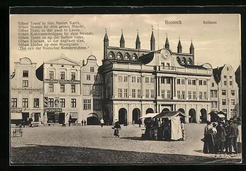 AK Rostock, Markt vorm Rathaus