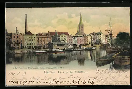 AK Lübeck, Partie an der Untertrave