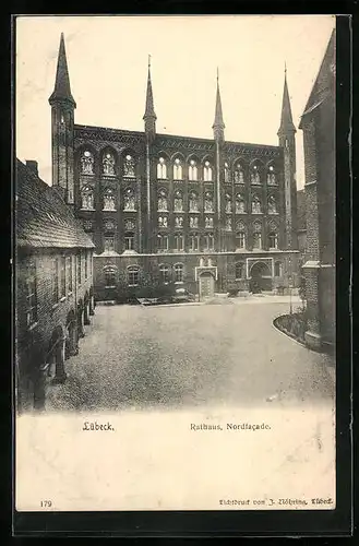 AK Lübeck, Rathaus, Nordfacade