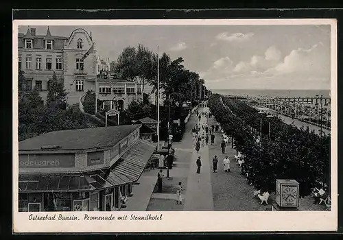 AK Bansin, Promenade mit Strandhotel